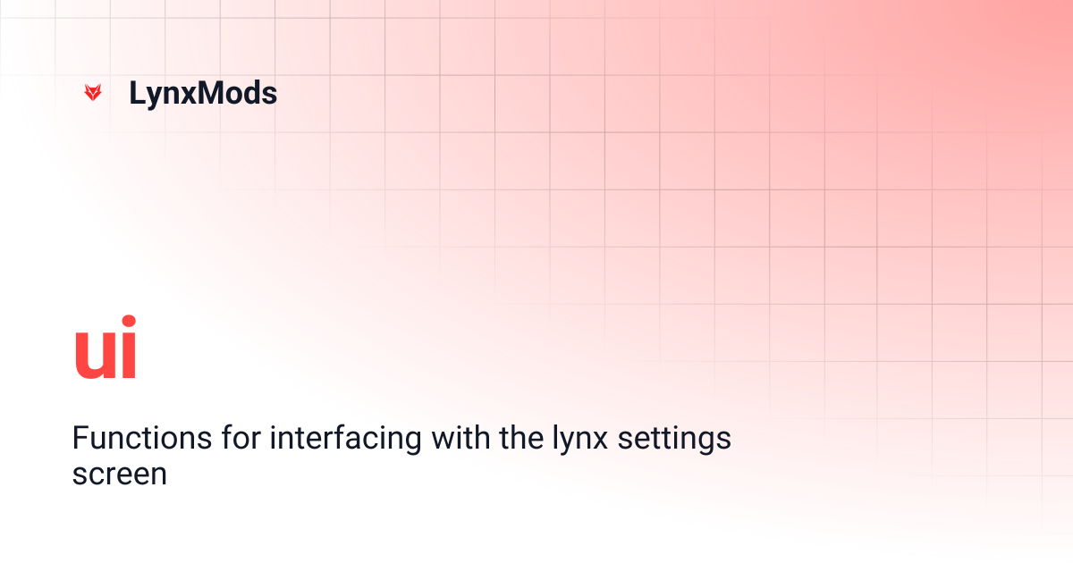 ui | LynxMods